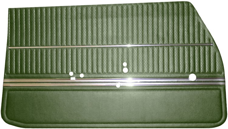 DO69GUS0012432G 69 CUTLASS S/442 HOLIDAY COUPE DOOR PANELS - LIGHT MET GREEN