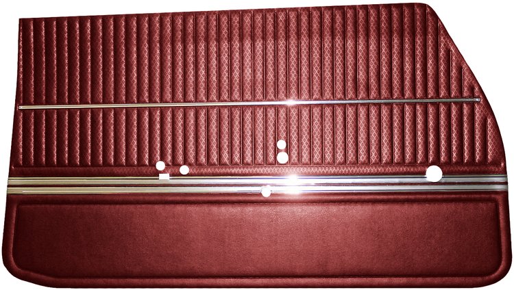 DO69GUS0012511G 69 CUTLASS S/442 HOLIDAY COUPE DOOR PANELS - RED