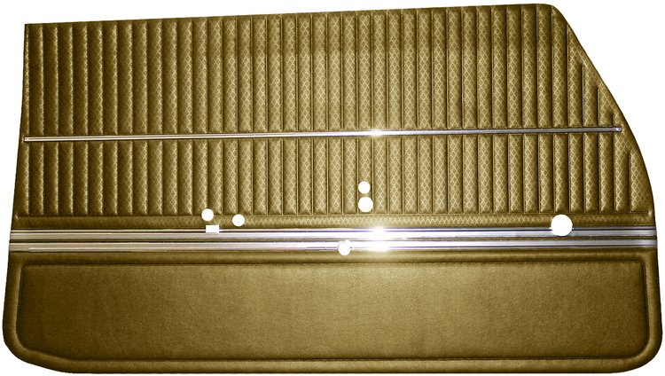 DO69GUS0012635G 69 CUTLASS S/442 HOLIDAY COUPE DOOR PANELS - GOLD