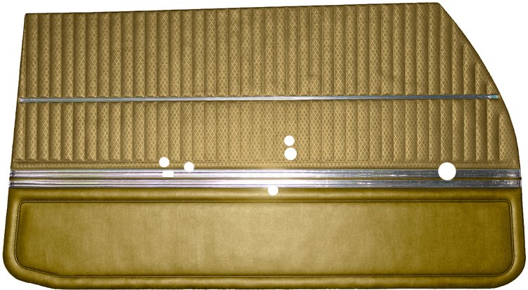 DO69GUS0020635G 69 CUTLASS S/442 SPORTS COUPE DOOR PANELS - GOLD