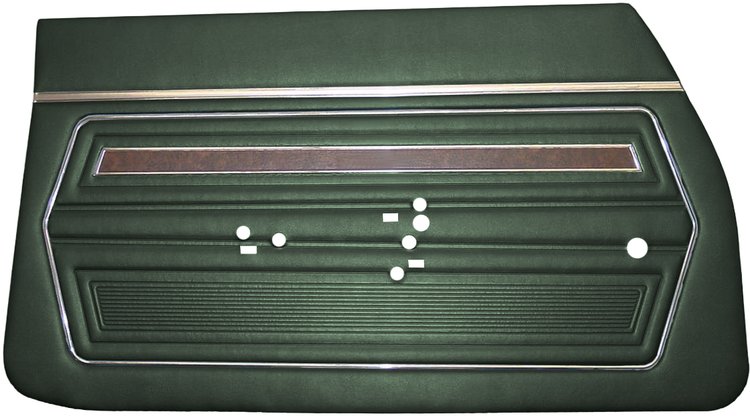 DO70GU00020460G 70 F-85 SPORTS COUPE DOOR PANELS - METALLIC GREEN