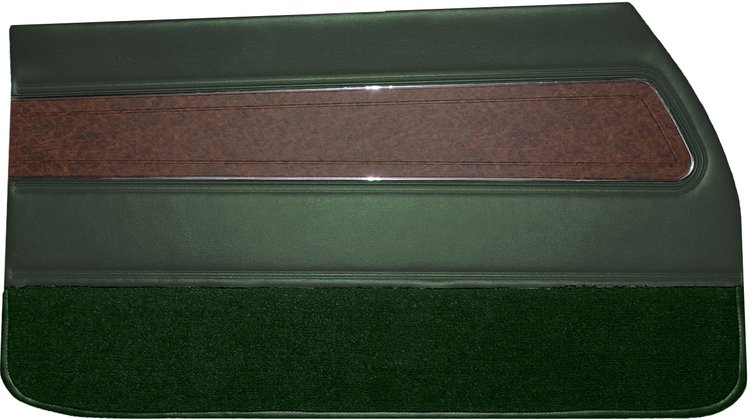 DO70GUD0012460G 70 CUTLASS SUPREME/442 DOOR PANELS - METALLIC GREEN