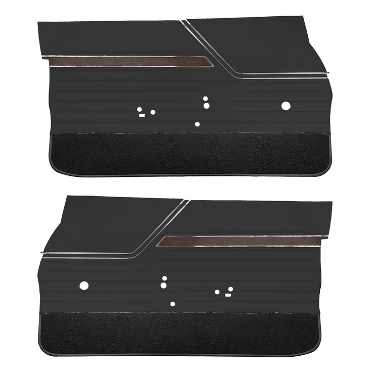DO70GUS0011100G 70 CUTLASS S/442 SPORTS COUPE DOOR PANELS - BLACK
