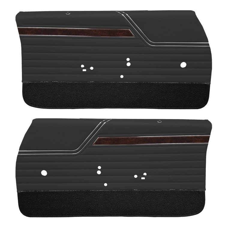 DO70GUS0011100G-PA 70 CUTLASS S/442 SPORTS COUPE ASSEMBLED DOOR PANELS - BLACK