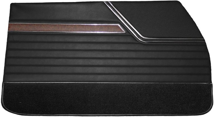 DO70GUS0012100G 70 CUTLASS S/442 HOLIDAY COUPE DOOR PANELS - BLACK