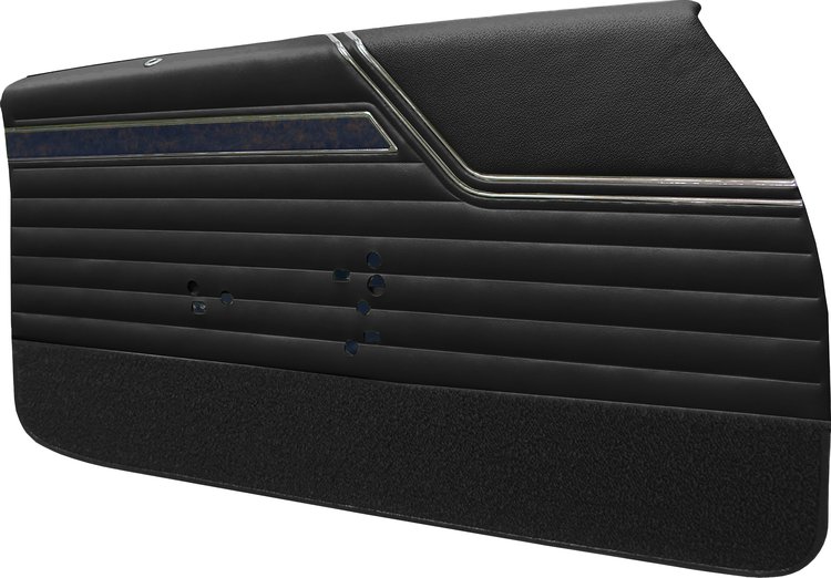 DO70GUS0012100G-PA 70 CUTLASS S/442 HOLIDAY COUPE ASSEMBLED DOOR PANELS - BLACK