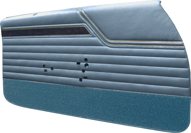 DO70GUS0012310G-PA 70 CUTLASS S/442 HOLIDAY COUPE ASSEMBLED DOOR PANELS- MT BLUE