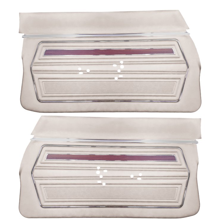 DO71GU00028202G 71 CUTLASS HARDTOP COUPE DOOR PANELS - PEARL WHITE