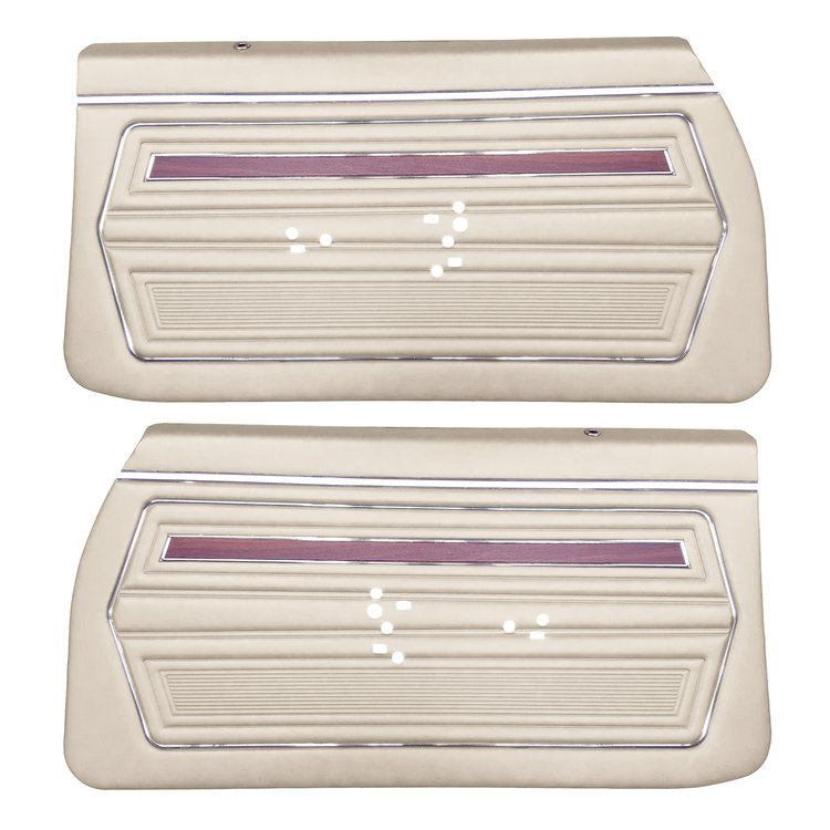 DO71GU00028202G-PA 71 CUTLASS HARDTOP COUPE ASSEMBLED DOOR PANELS- PRL WHT