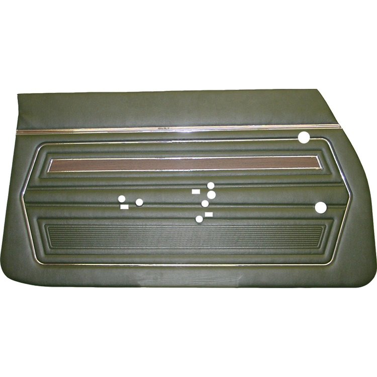 DO71GU00028465G 72 CUTLASS HARDTOP COUPE DOOR PANELS - GREEN