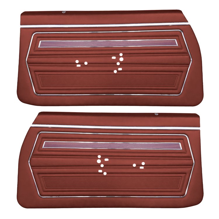 DO71GU00028657G-PA 71 CUTLASS HARDTOP COUPE ASSEMBLED DOOR PANELS - SIENNA
