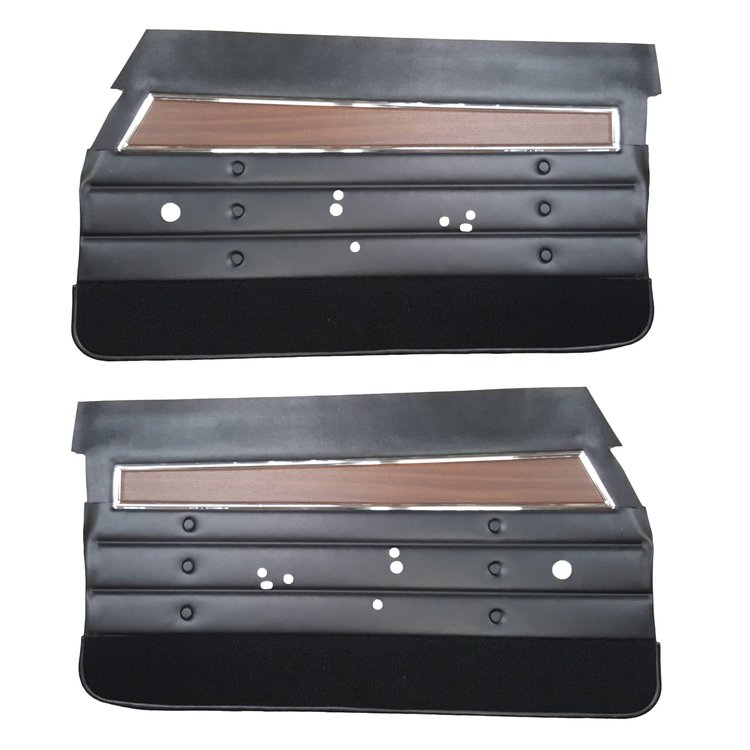 DO71GUS0011100G 71 CUTLASS S/442 SPORTS COUPE DOOR PANELS - BLACK
