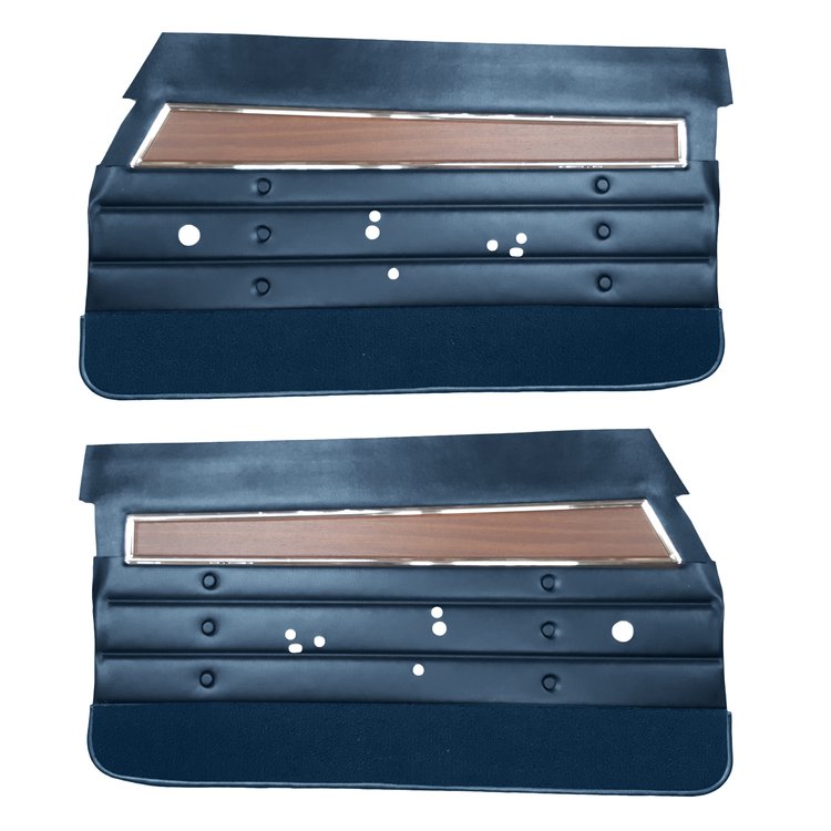 DO71GUS0011380G 71 CUTLASS S/442 SPORTS COUPE DOOR PANELS - BLUE