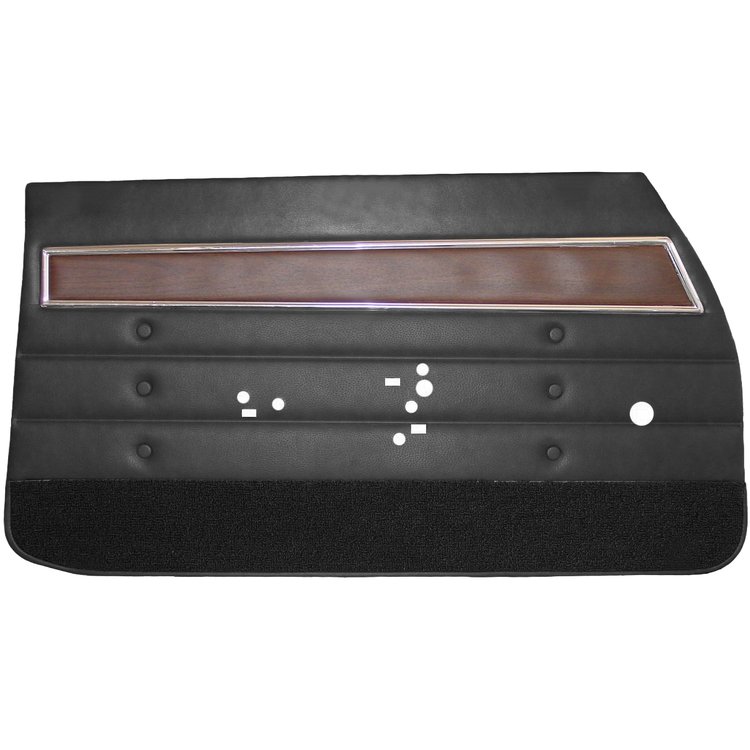 DO72GUS0011100G 72 CUTLASS S/442 SPORTS COUPE DOOR PANELS - BLACK