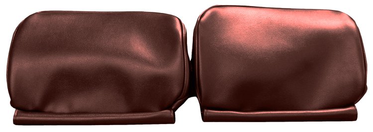 HC66GA00014521G 66/67 GM A-BODY BENCH SEAT HEADREST COVERS MET RED
