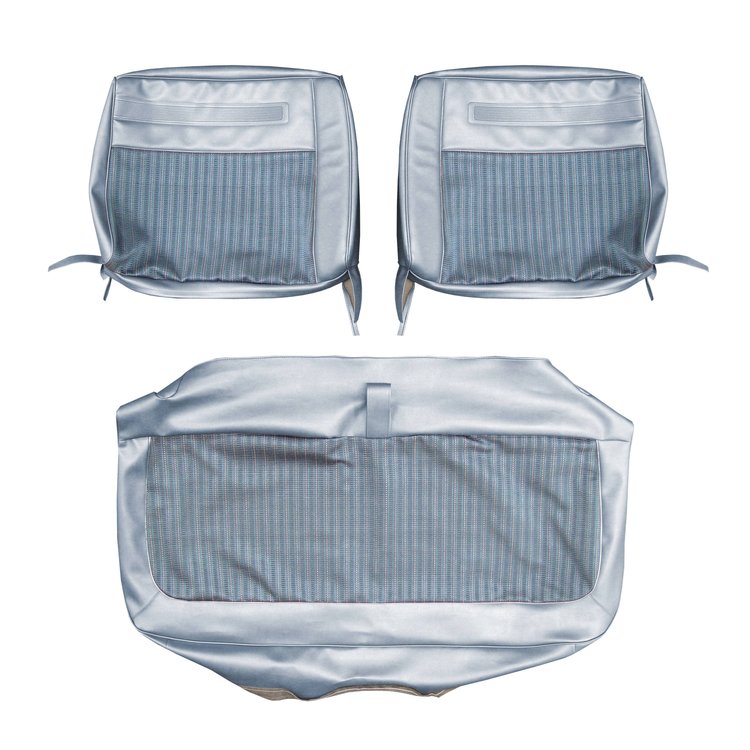 AA64CD4C020399 64 DODGE 440 FRONT BENCH - BLUE CLOTH/METALLIC BLUE