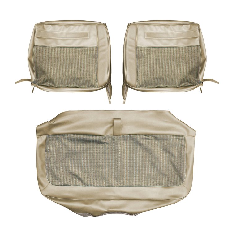AA64CD4C020489 64 DODGE 440 FRONT BENCH - OLIVE CLOTH/LIGHT MET OLIVE