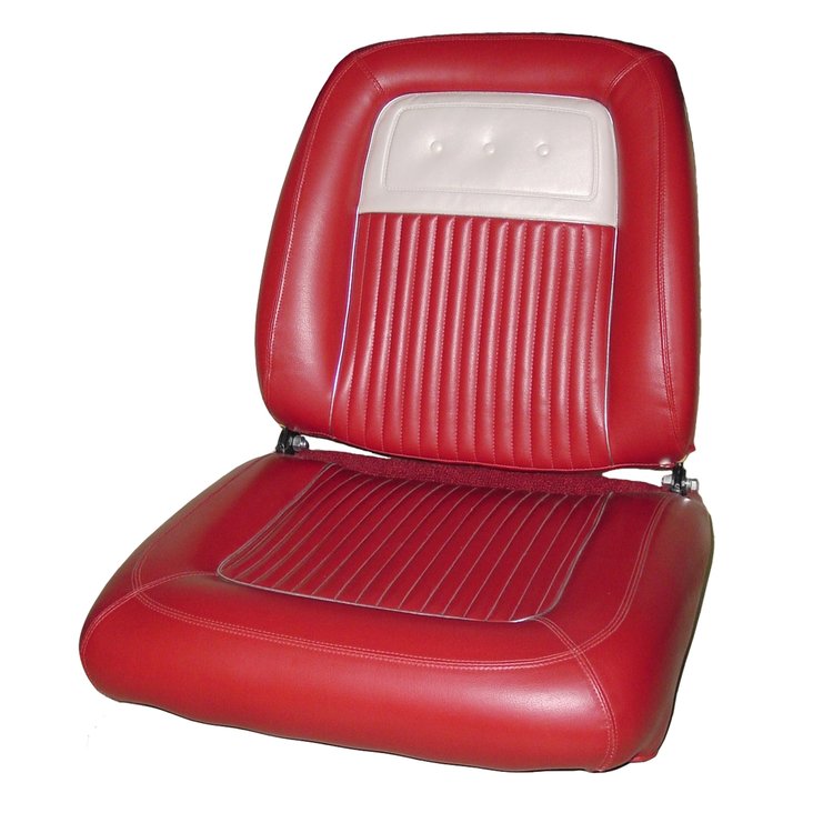 AA64CF00010503 64 SPORT FURY BUCKETS - RED/ PRL WHT ACCENT W/SILVER TINSEL