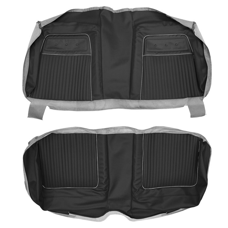 AA64CF00040101 64 SPORT FURY HARDTOP REAR - BLACK W/ SILVER ACCENT