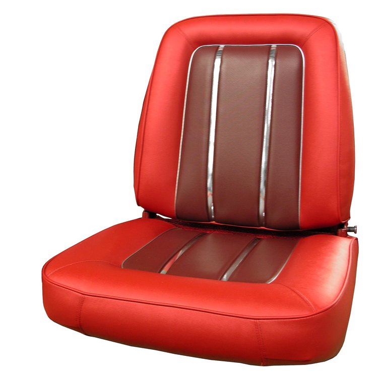 AA64CV00010502 64 VALIANT SIGNET BUCKETS - DK RED/RED W/ SLVR TINSEL