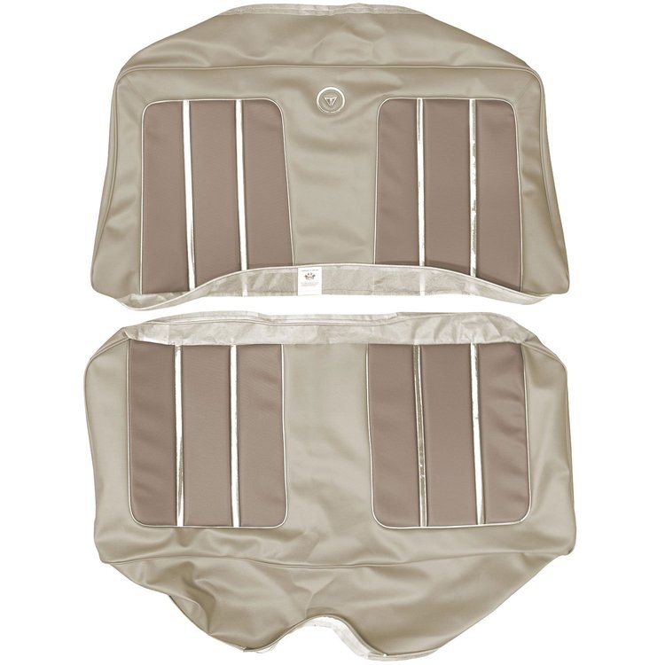 AA64CV00050658 64 VALIANT SIGNET CNV REAR - DK BROWN/FAWN W/ SILVER TINSEL