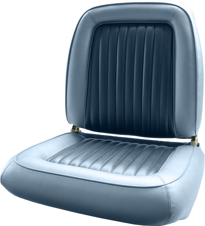 AA65CP00010325 65 POLARA 500 BUCKET SEATS - METALLIC NAVY/LIGHT MET BLUE