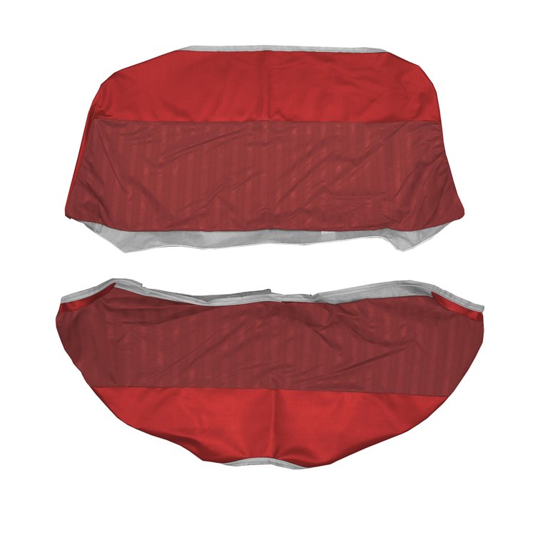 AA66CR1C080717 66 BELVEDERE I SEDAN REAR - RED CLOTH/METALLIC RED