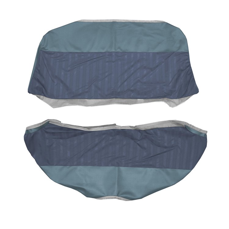 AA66CR1C080718 66 BELVEDERE I SEDAN REAR - DK BLUE CLOTH/LT MET BLUE