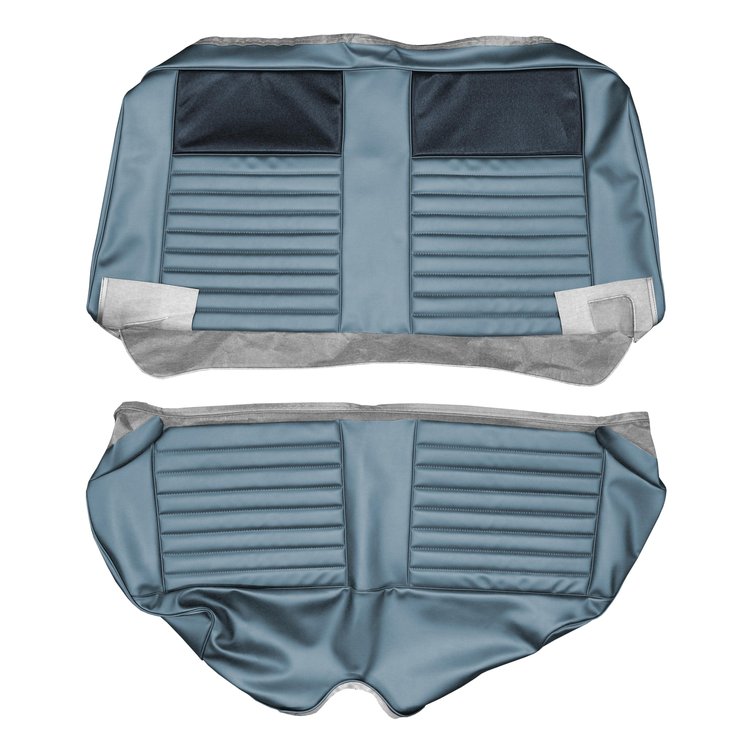 AA66CV00040372 66 VALIANT SIGNET HARDTOP REAR BENCH - MET. NAVY/LT MET. BLUE