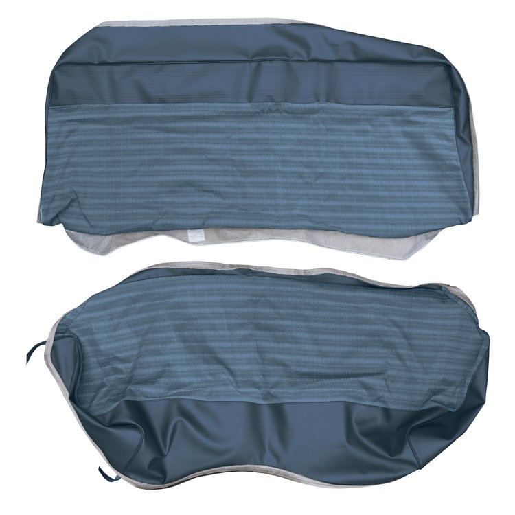 AA66CWDC080867 66 CORONET DLX CLOTH REAR SEAT BLUE/MET NAVY/LT MET BLUE