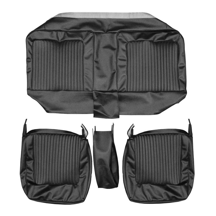 AA67CB00030100 67 BARRCUDA SPLIT BENCH W/CAR BLACK