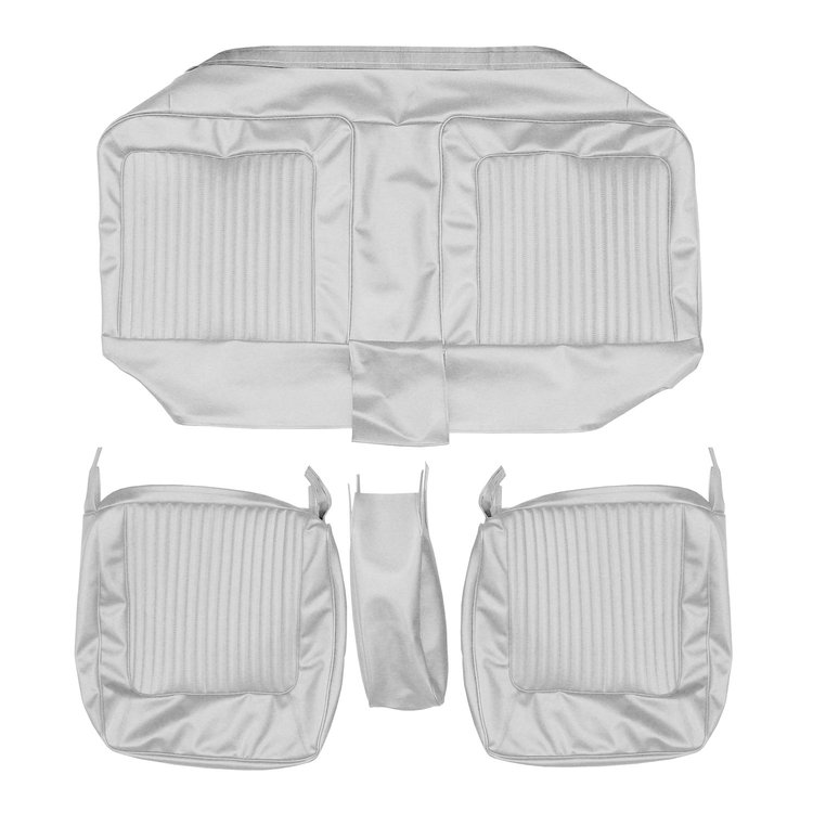 AA67CB00030202 67 BARRCUDA SPLIT BENCH W/CAR PEARL WHITE