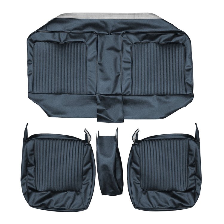 AA67CB00030320 67 BARRCUDA SPLIT BENCH W/CAR METALLIC NAVY