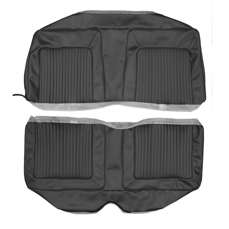 AA67CB00048100 67 BARRACUDA HARDTOP REAR BENCH - BLACK