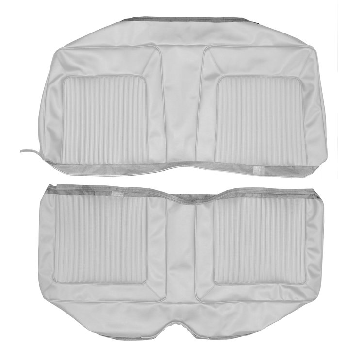 AA67CB00048202 67 BARRACUDA HARDTOP REAR BENCH - PEARL WHITE