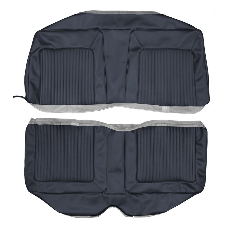 AA67CB00048320 67 BARRACUDA HARDTOP REAR BENCH - METALLIC NAVY