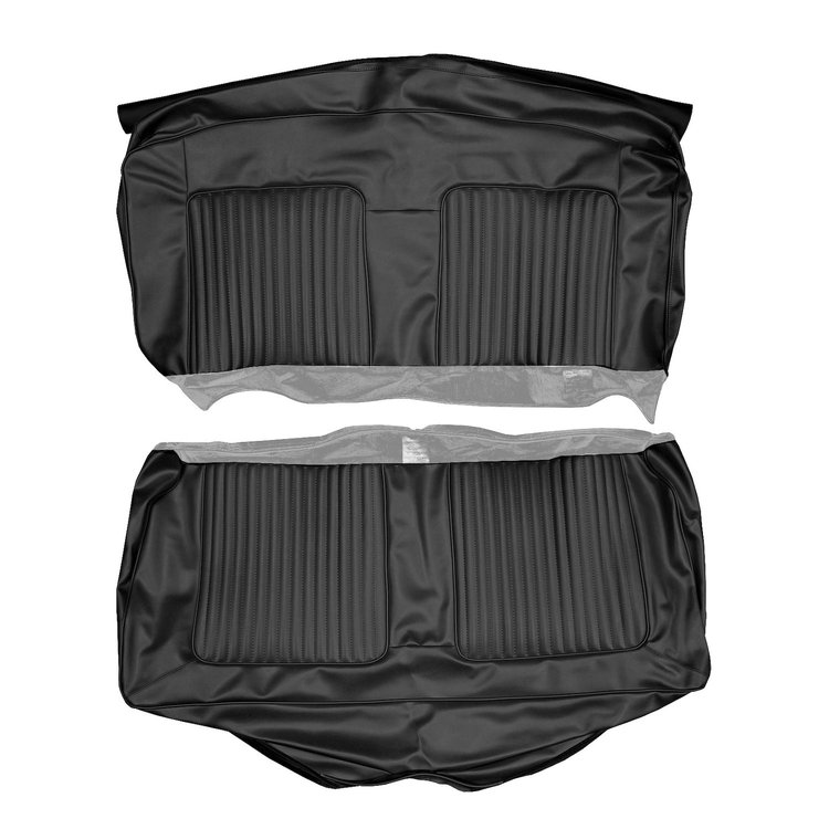 AA67CB00056100 67 BARRACUDA CONVERTIBLE REAR BENCH - BLACK