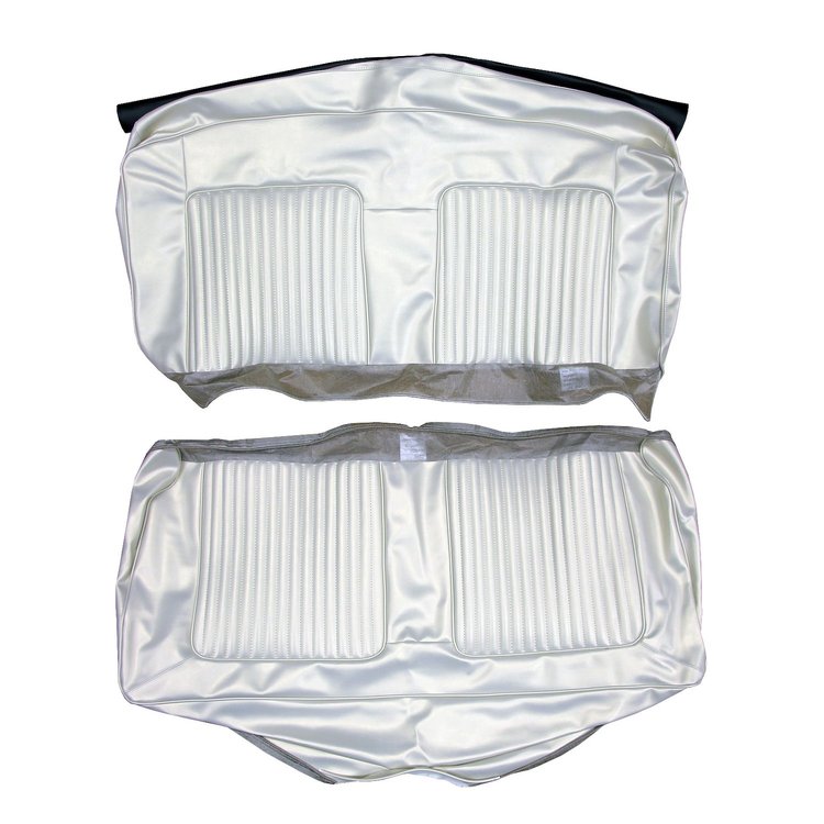 AA67CB00056202 67 BARRACUDA CONVERTIBLE REAR BENCH - PEARL WHITE