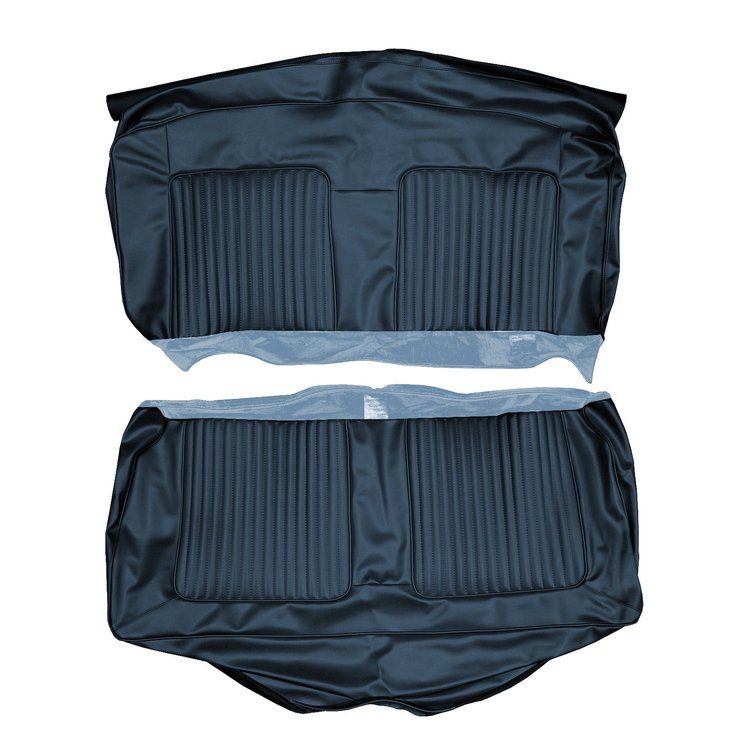 AA67CB00056320 67 BARRACUDA CONVERTIBLE REAR BENCH - METALLIC NAVY