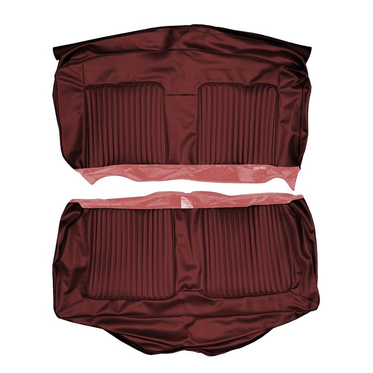 AA67CB00056520 67 BARRACUDA CONVERTIBLE REAR BENCH - METALLIC RED