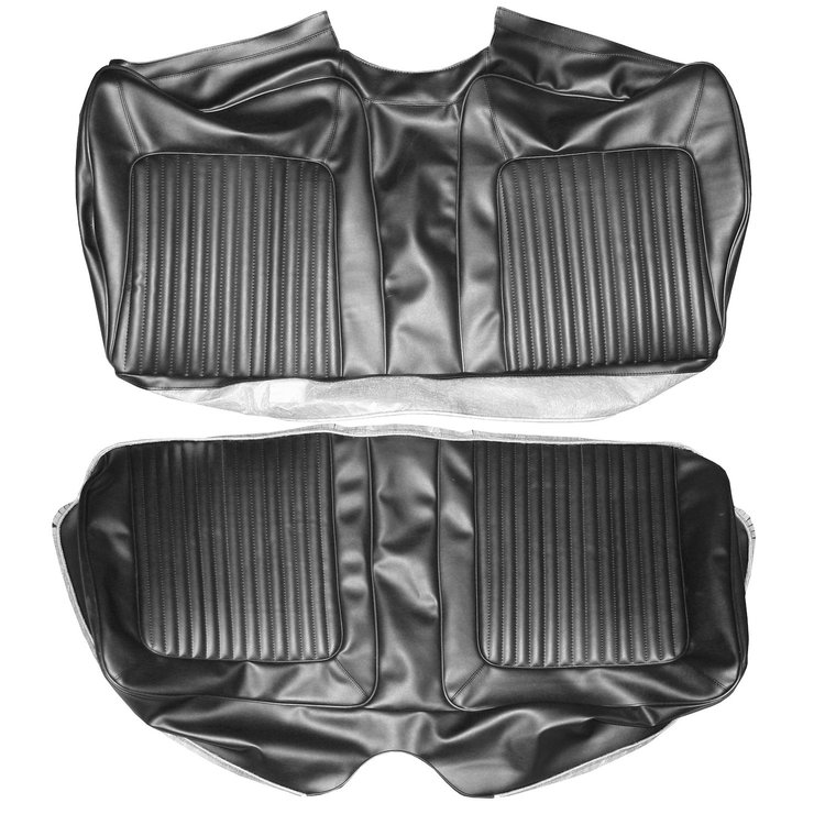 AA67CB00070100 67 BARRACUDA FASTBACK REAR BENCH - BLACK