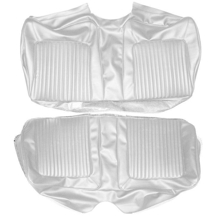 AA67CB00070202 67 BARRACUDA FASTBACK REAR BENCH - PEARL WHITE