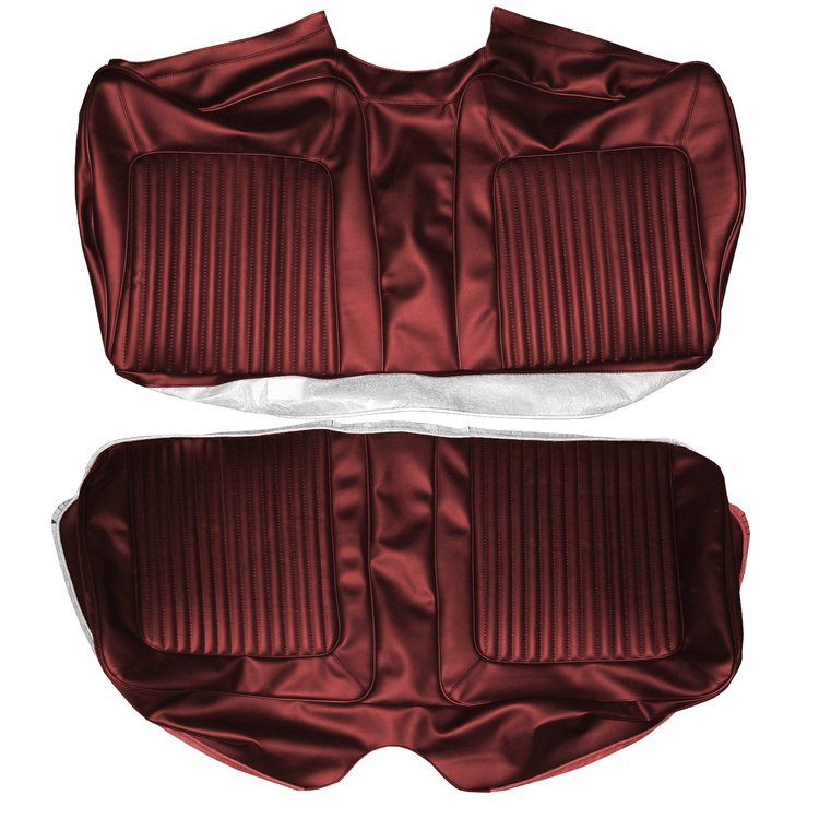 AA67CB00070520 67 BARRACUDA FASTBACK REAR BENCH - METALLIC RED