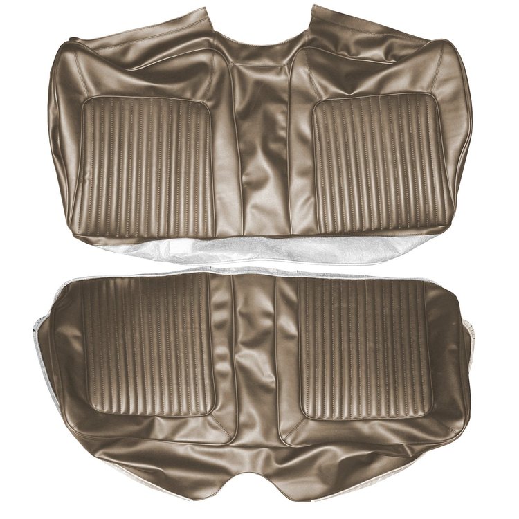 AA67CB00070618 67 BARRACUDA FASTBACK REAR BENCH - LIGHT GOLD