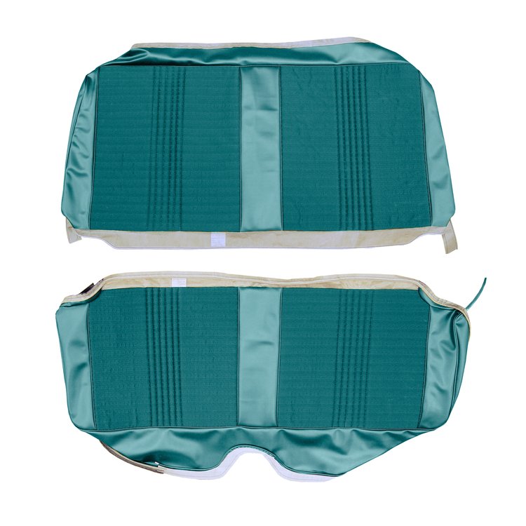 AA67CR2C080745 67 BELVEDERE II HARDTOP REAR - TURQ. CLOTH/MET. TURQUOISE