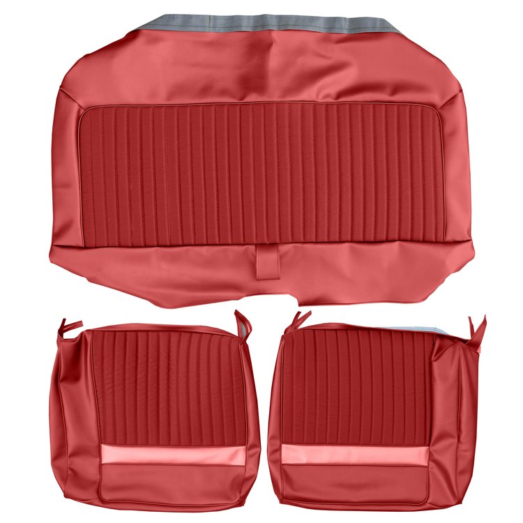 AA67CVC0020976 67 VALIANT 200/SIGNET SPLIT BENCH- RED CLOTH/METALLIC RED
