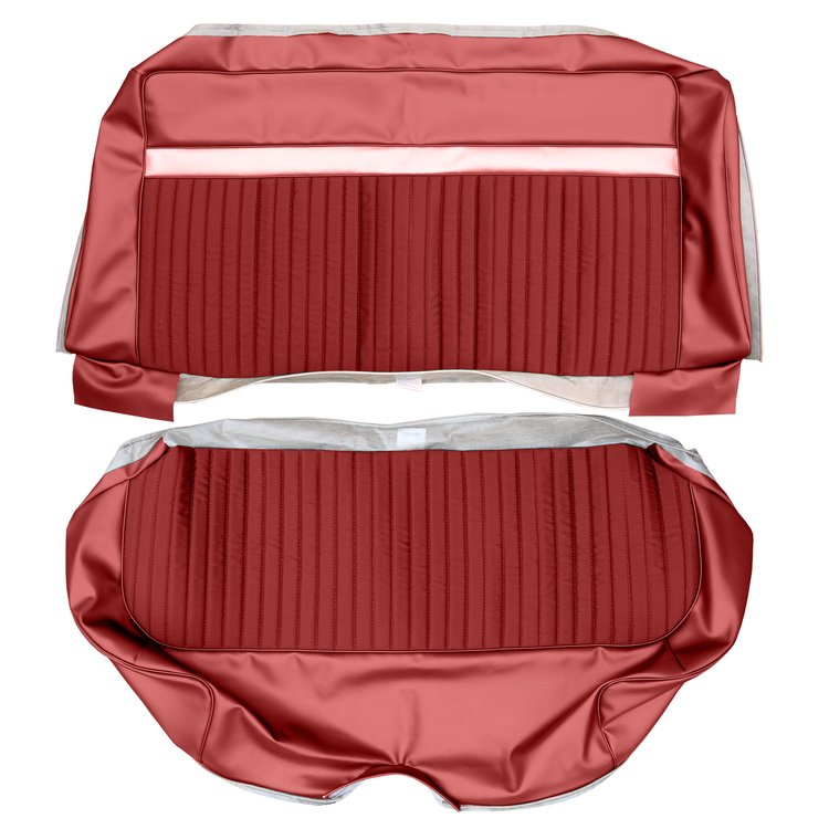 AA67CVC0080976 67 VALIANT 200/SIGNET SEDAN REAR- RED CLOTH/METALLIC RED