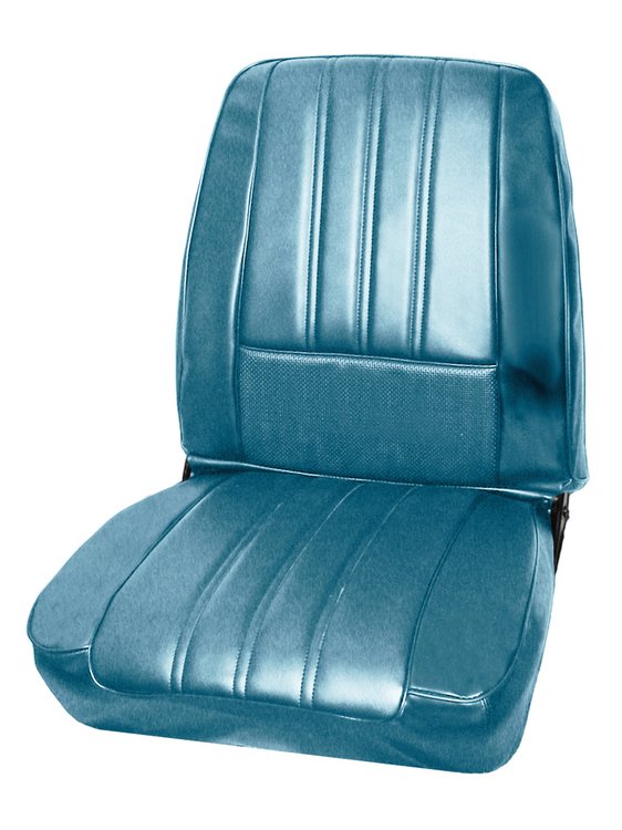 AA68CBD0010332 68 BARRACUDA DLX BUCKETS - LIGHT METALLIC BLUE
