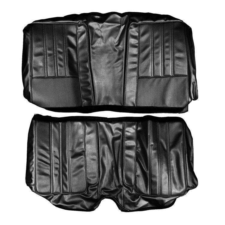 AA68CBD0040100 68 BARRACUDA DLX REAR BENCH - BLACK