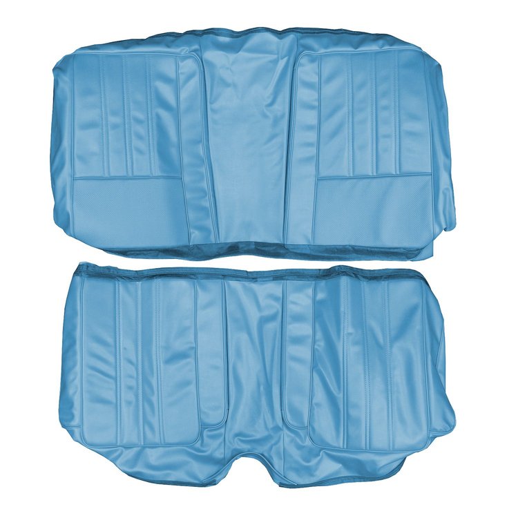 AA68CBD0040332 68 BARRACUDA DLX REAR BENCH - LIGHT METALLIC BLUE